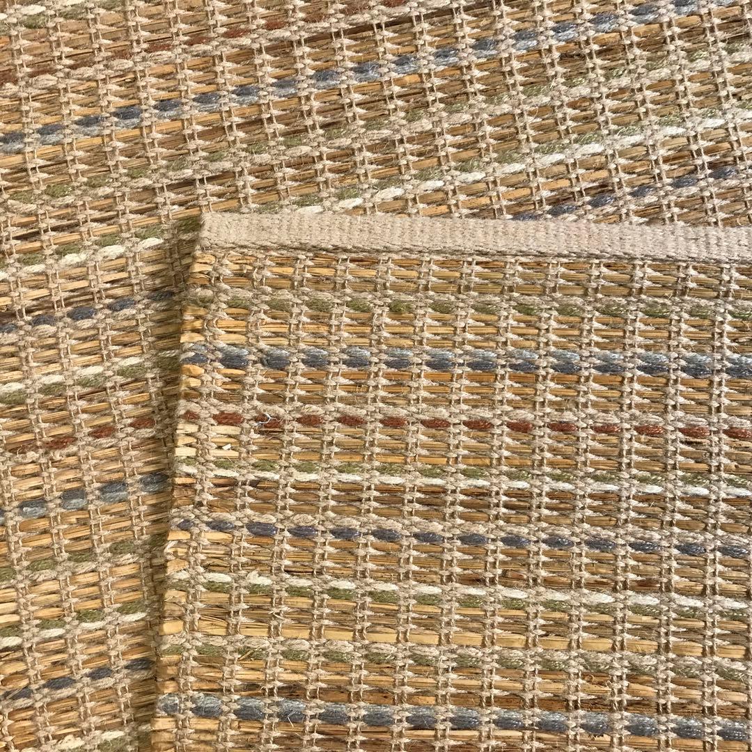 超レア 143x204cm 1.5畳 麻と水草 ラグ ラグマット 夏用 平織り