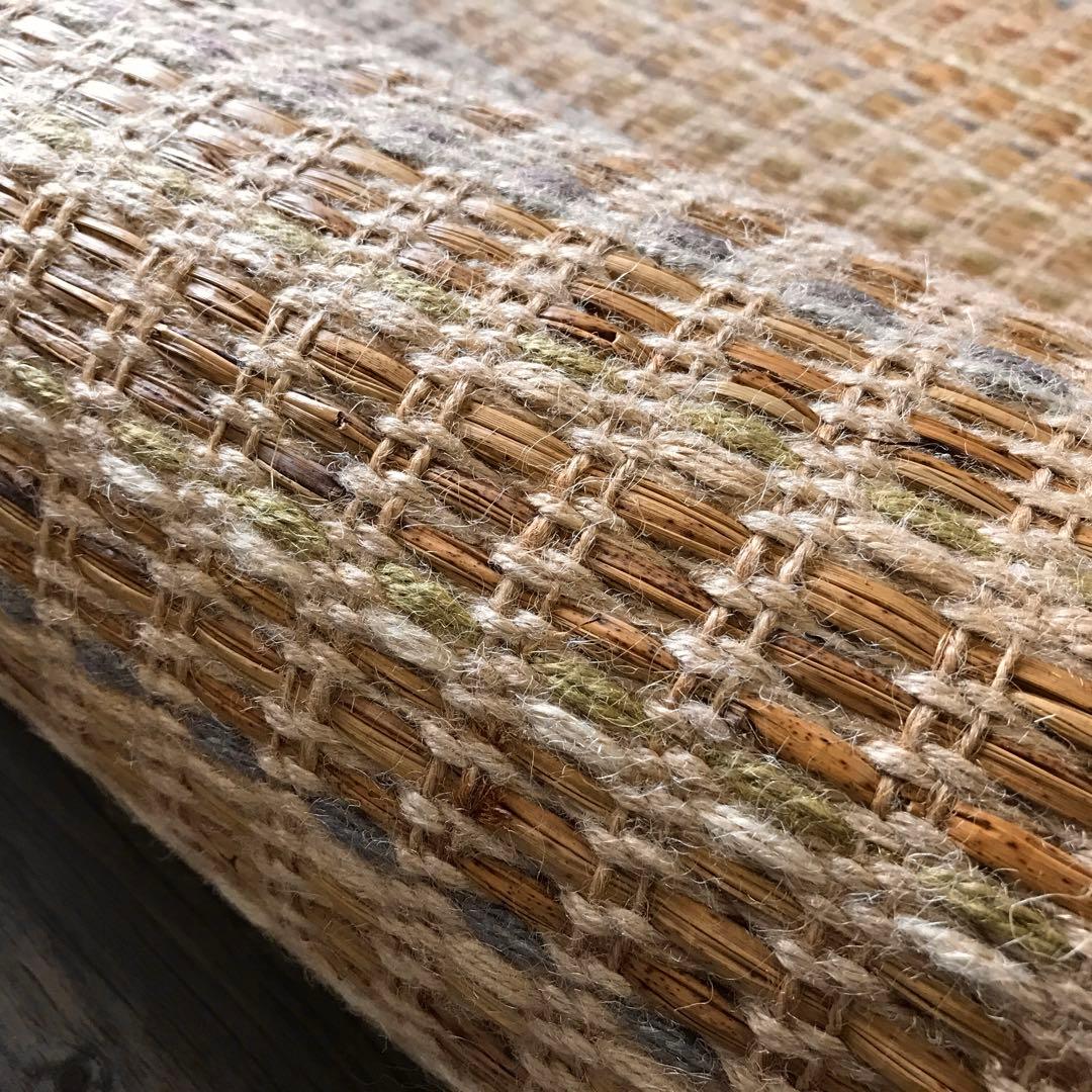 超レア 143x204cm 1.5畳 麻と水草 ラグ ラグマット 夏用 平織り