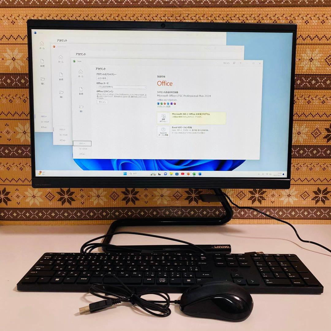 Y860 LENOVOデスクトップ1TB大容量大画面Windows11オフィス付
