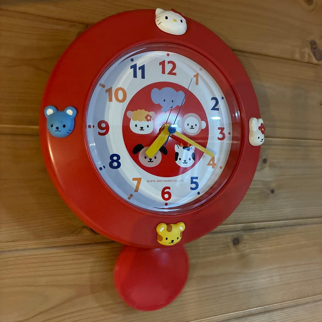 サンリオ HELLO KITTY 掛け時計 ふりこ時計2000年 平成レトロ