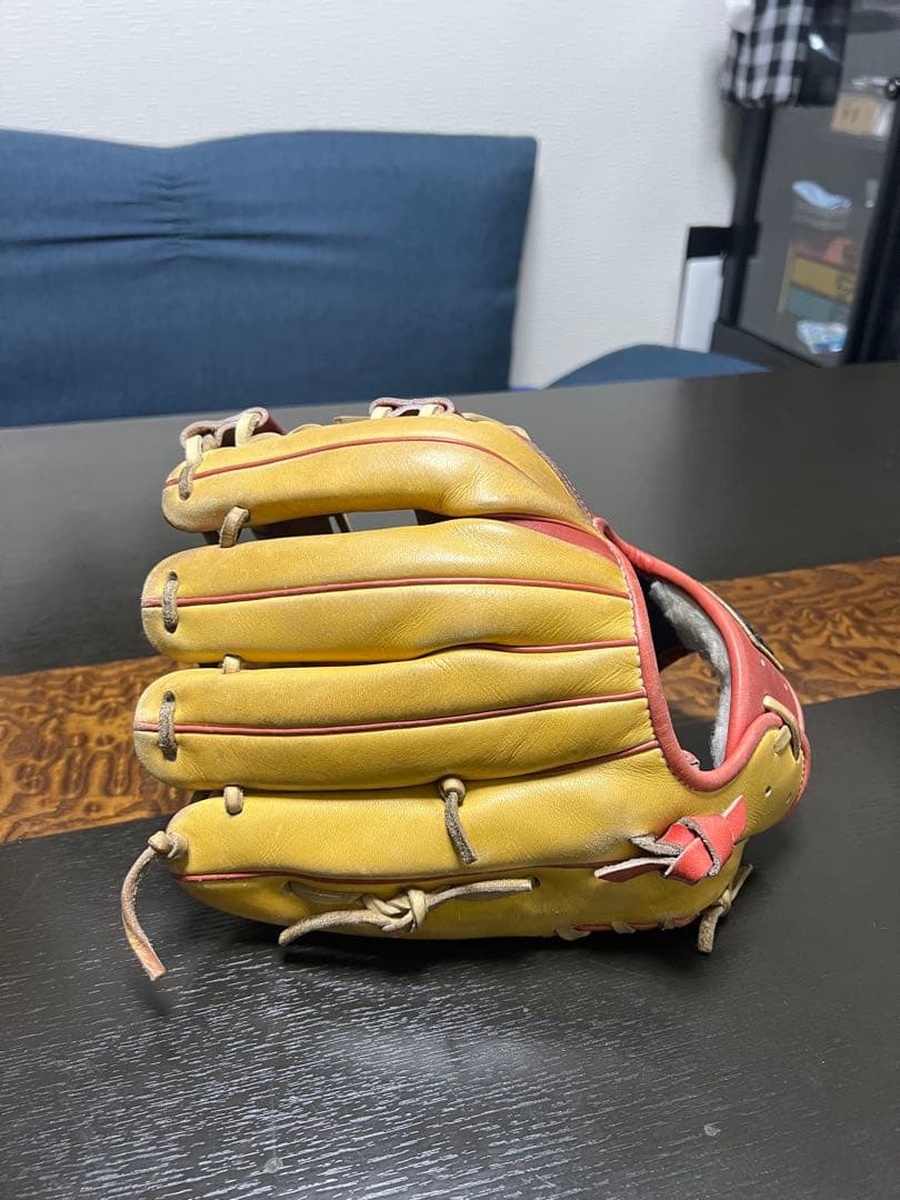 つ*う様 プロステイタス 軟式オーダーグラブ 黄/茶