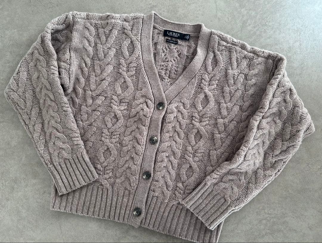 LAUREN RALPH LAUREN カシミアブレンドカーディガン