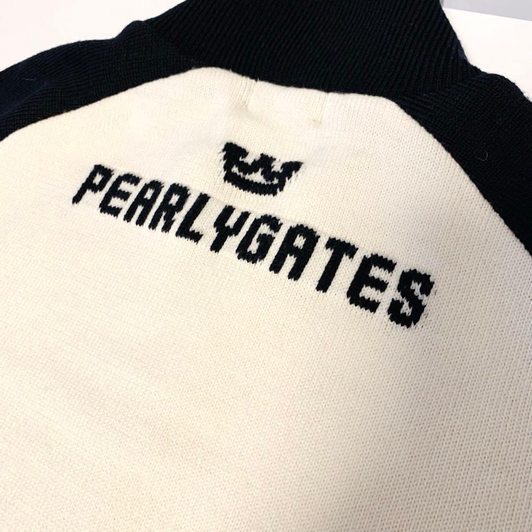 パーリーゲイツ ニットブルゾン 裏地付き ウール混 メンズ 4/M