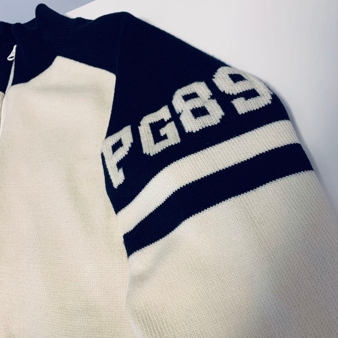 パーリーゲイツ ニットブルゾン 裏地付き ウール混 メンズ 4/M