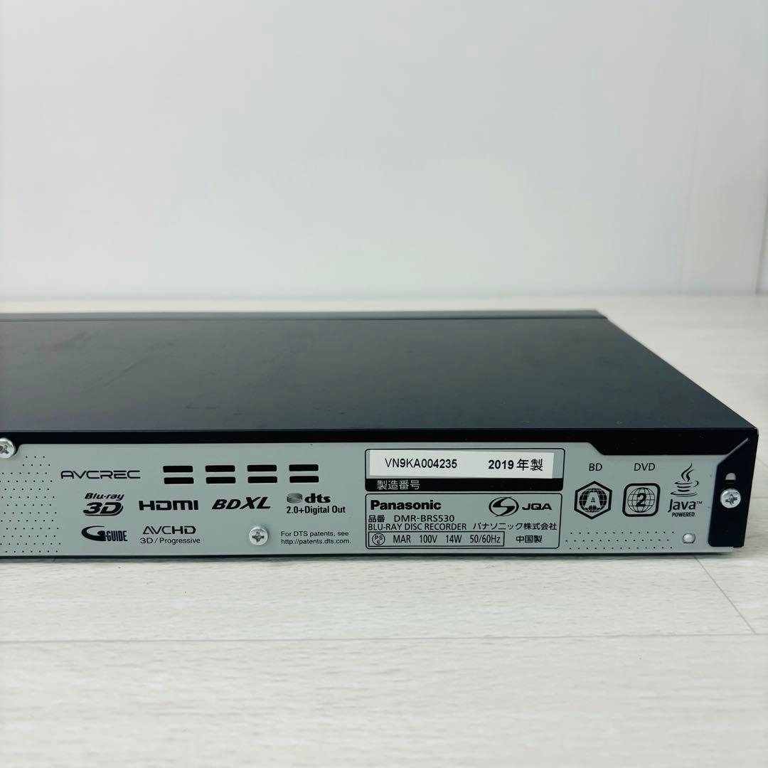 ⚪︎パナソニック　DMR-BRS530 ブルーレイレコーダー　2019年製