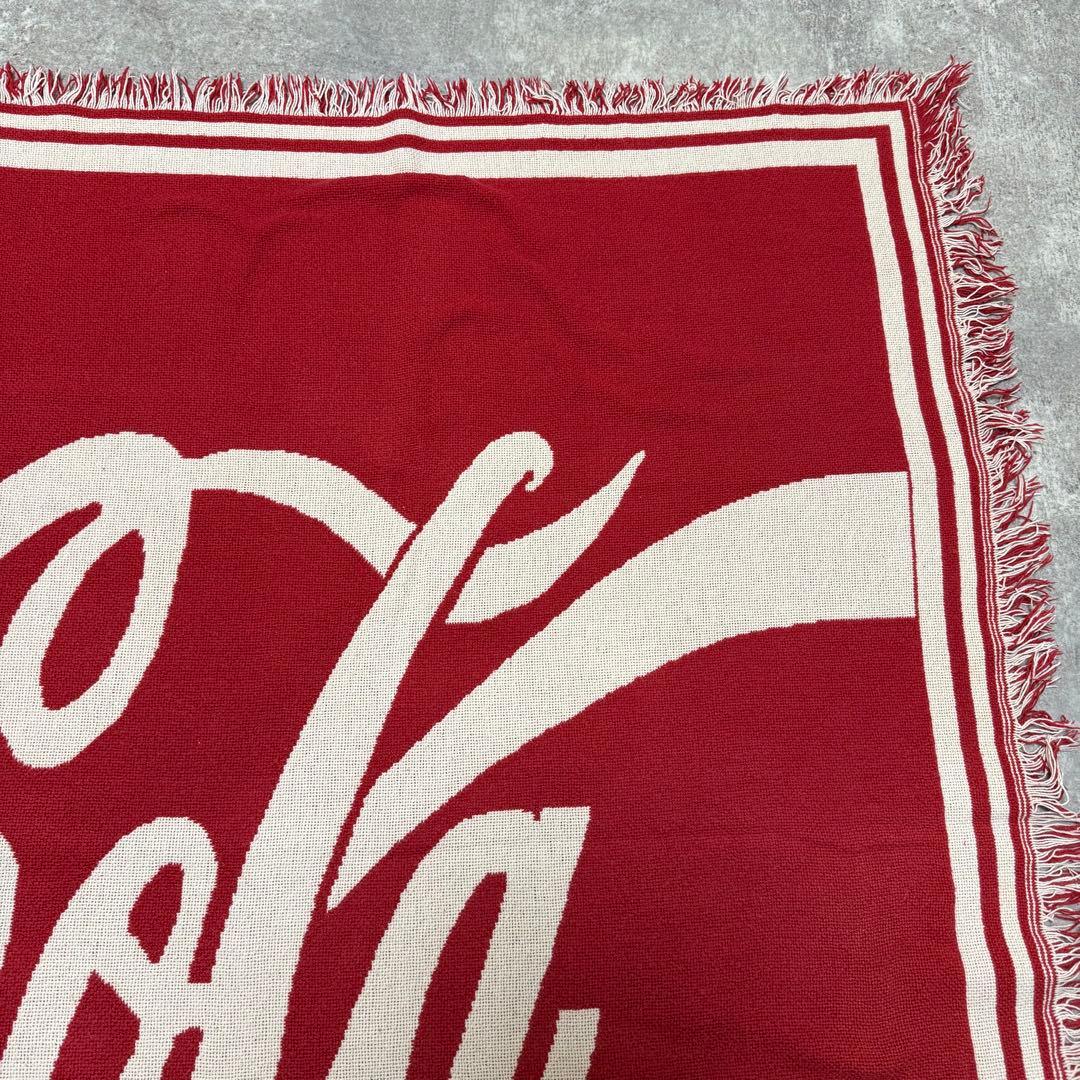 コカコーラ　ビッグロゴ　ラグ　ソファーカバー 120×178