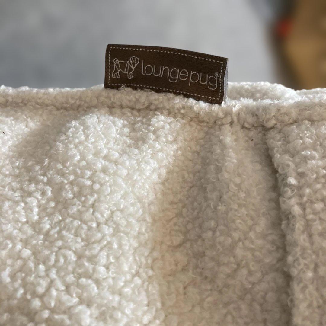 LOUNGE PUG アルバートソファ ３人掛け ホワイト　ボア