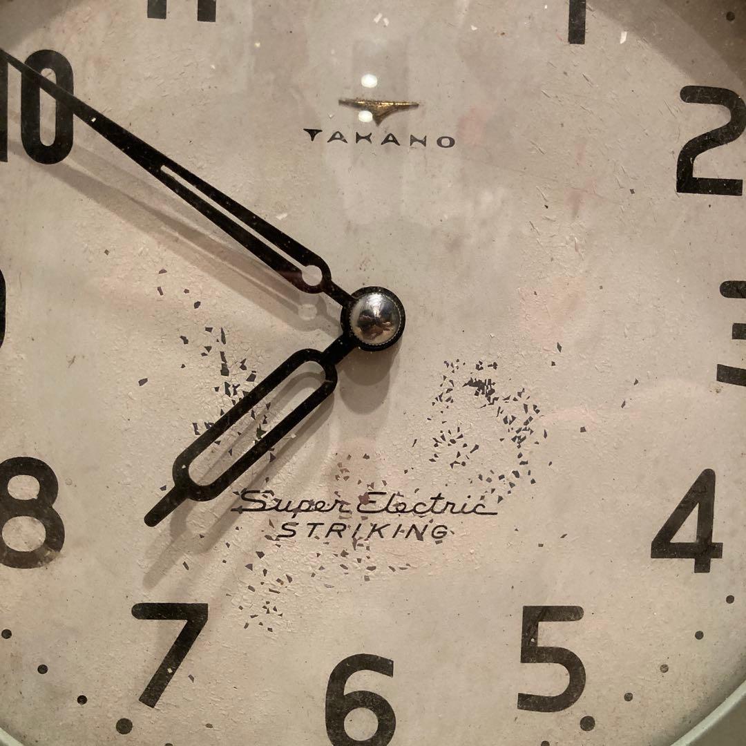 和製アンティーク　タカノ　電池式 掛時計　ボンボン時計　昭和レトロ　ジャンク