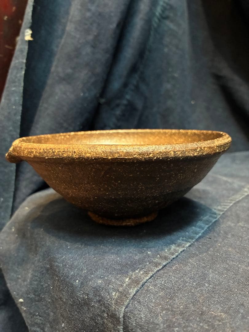 岩谷窯　山本教行　片口小鉢　5客　傷無　直径14.4センチ　民藝　吉田璋也に師事