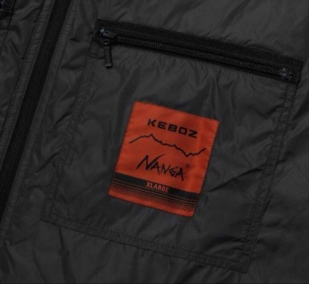 【美品】KEBOZ×NANGA コラボ　リバーシブル　ダウンベスト　黒　M
