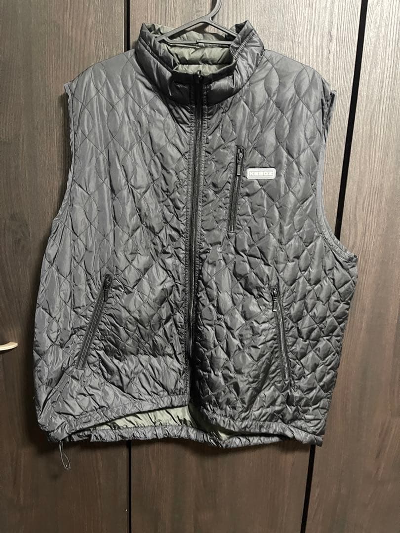 【美品】KEBOZ×NANGA コラボ　リバーシブル　ダウンベスト　黒　M