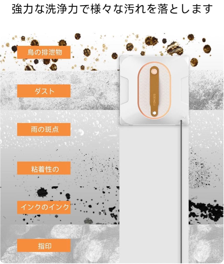 【新品未使用】 SEEING.U 窓掃除ロボット デュアルウォータースプレー付き