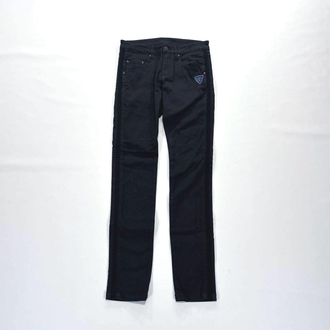 パーリーゲイツ　0/S ロングパンツ　ブラック　サイドラインゴム　通年