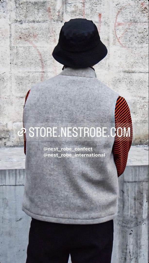 confect ウールパイルハイネックベスト