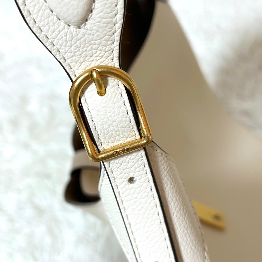 未使用級✨ポロラルフローレン Polo IDレザーラージショルダーバッグ