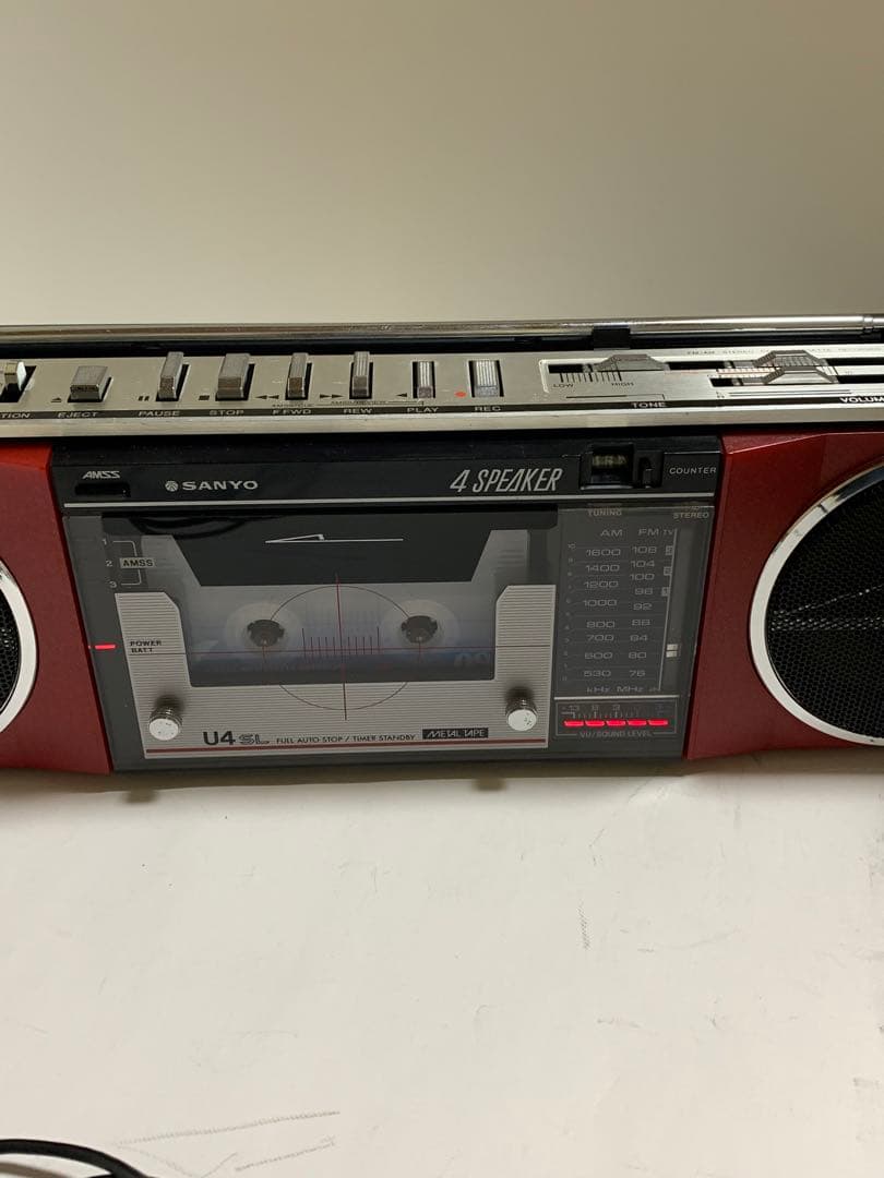 SANYO MR-U4SL FM/AM ステレオラジオカセット 動作美品