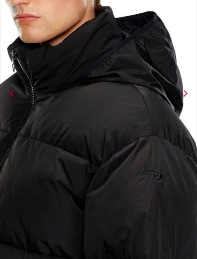 【12日まで】24-25年モデル　DIESEL ダウンジャケット/46/ブラック