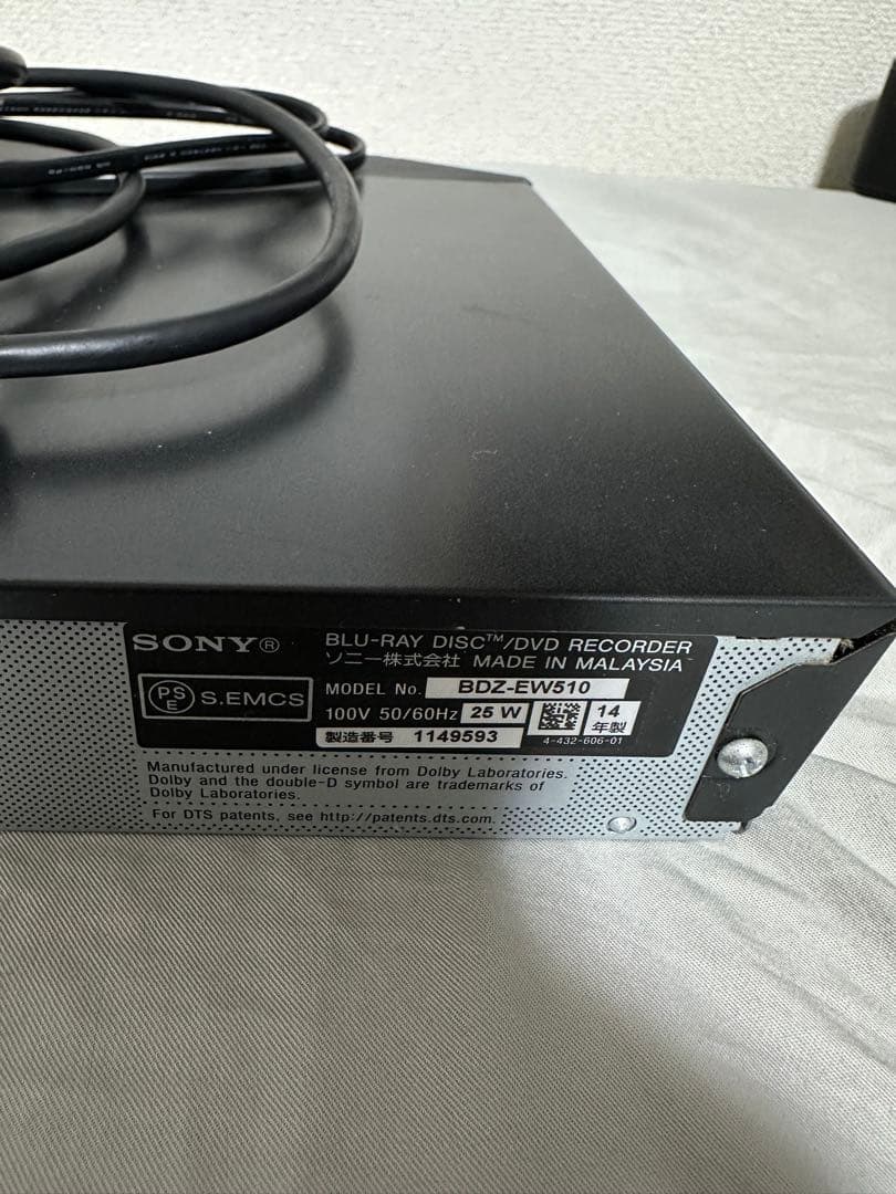 Sony ブルーレイレコーダー　BDZ-EW510