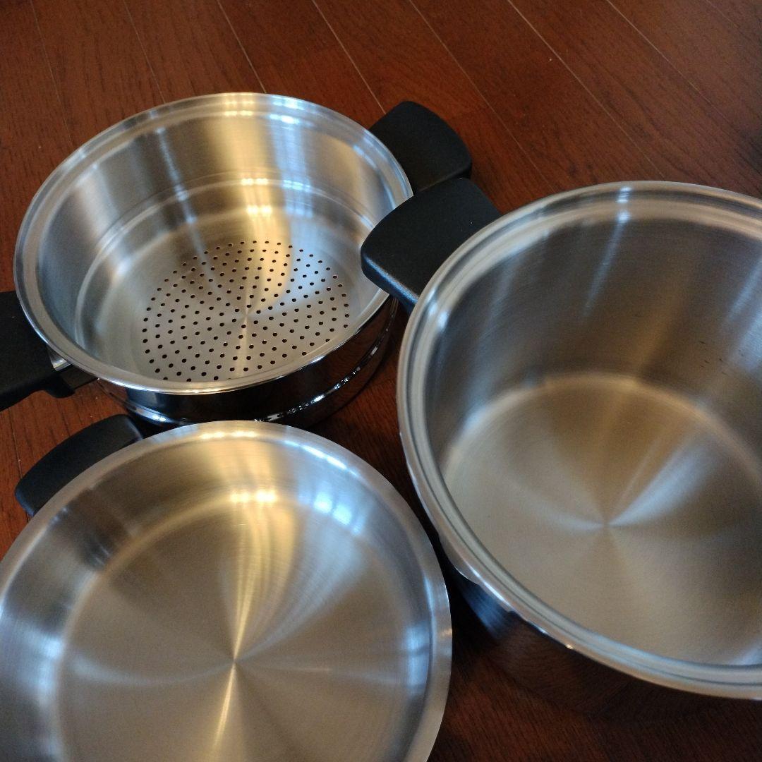 お値下げ　未使用　Amwayステンレス鍋・ソースパンセット
