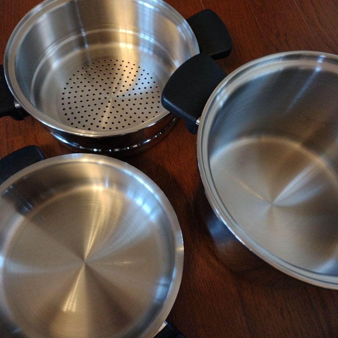 お値下げ　未使用　Amwayステンレス鍋・ソースパンセット