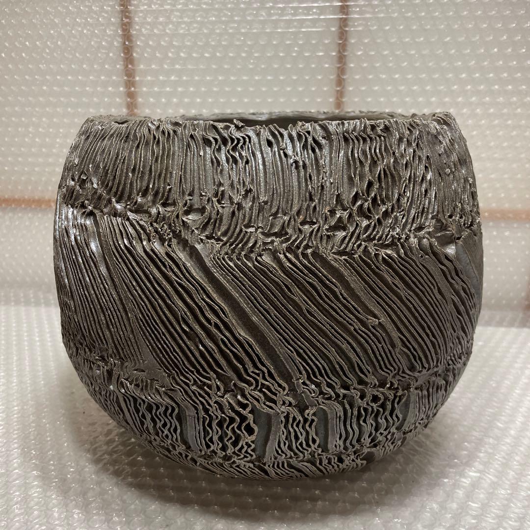 信楽焼 大型 花瓶 花生