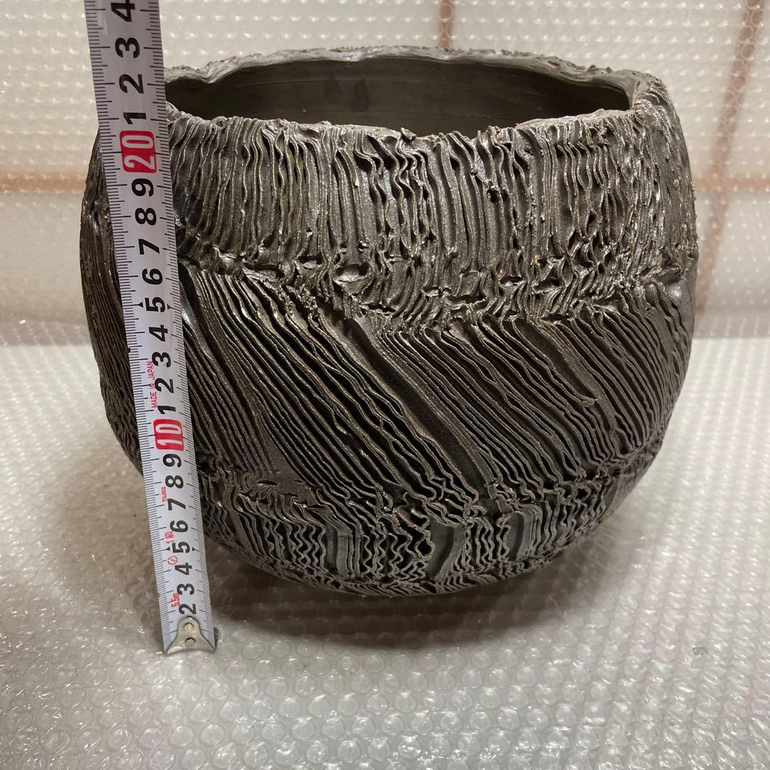 信楽焼 大型 花瓶 花生