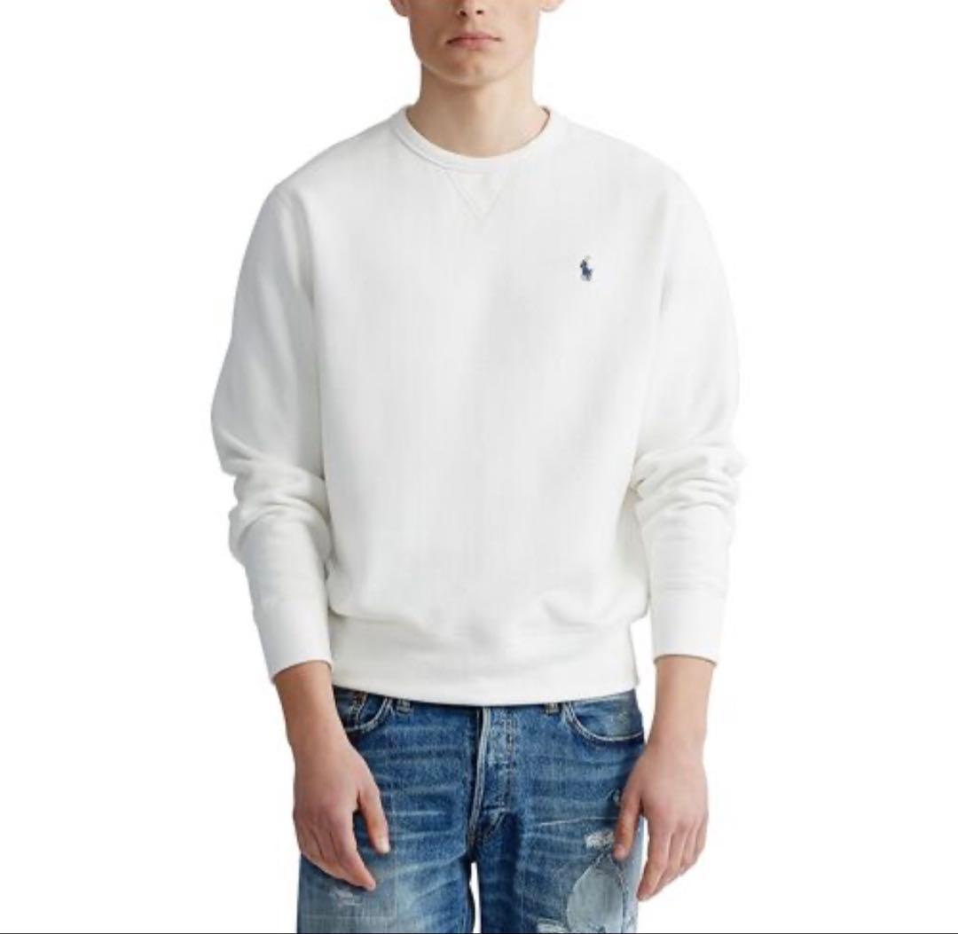 美品　ポロラルフローレン　現行　M ポニー　スウェット　トレーナー　裏起毛　白