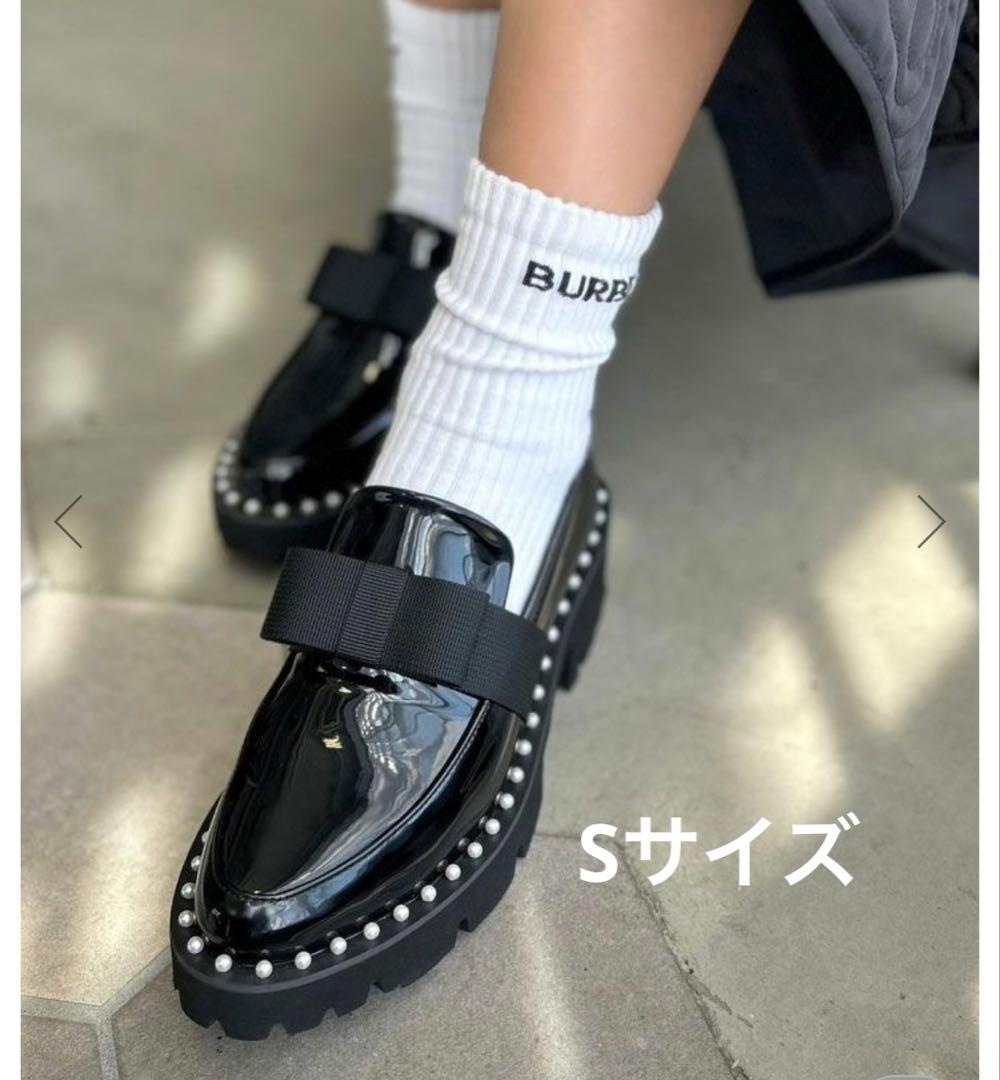 【美品】ドノバン パールリボンローファー Sサイズ