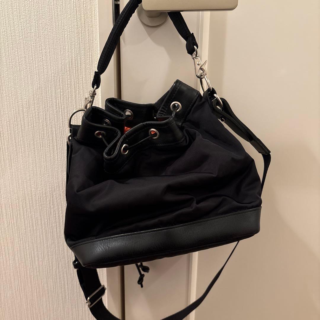 【希少】PORTER STRING DRAWSTRING BAG(S) ブラック
