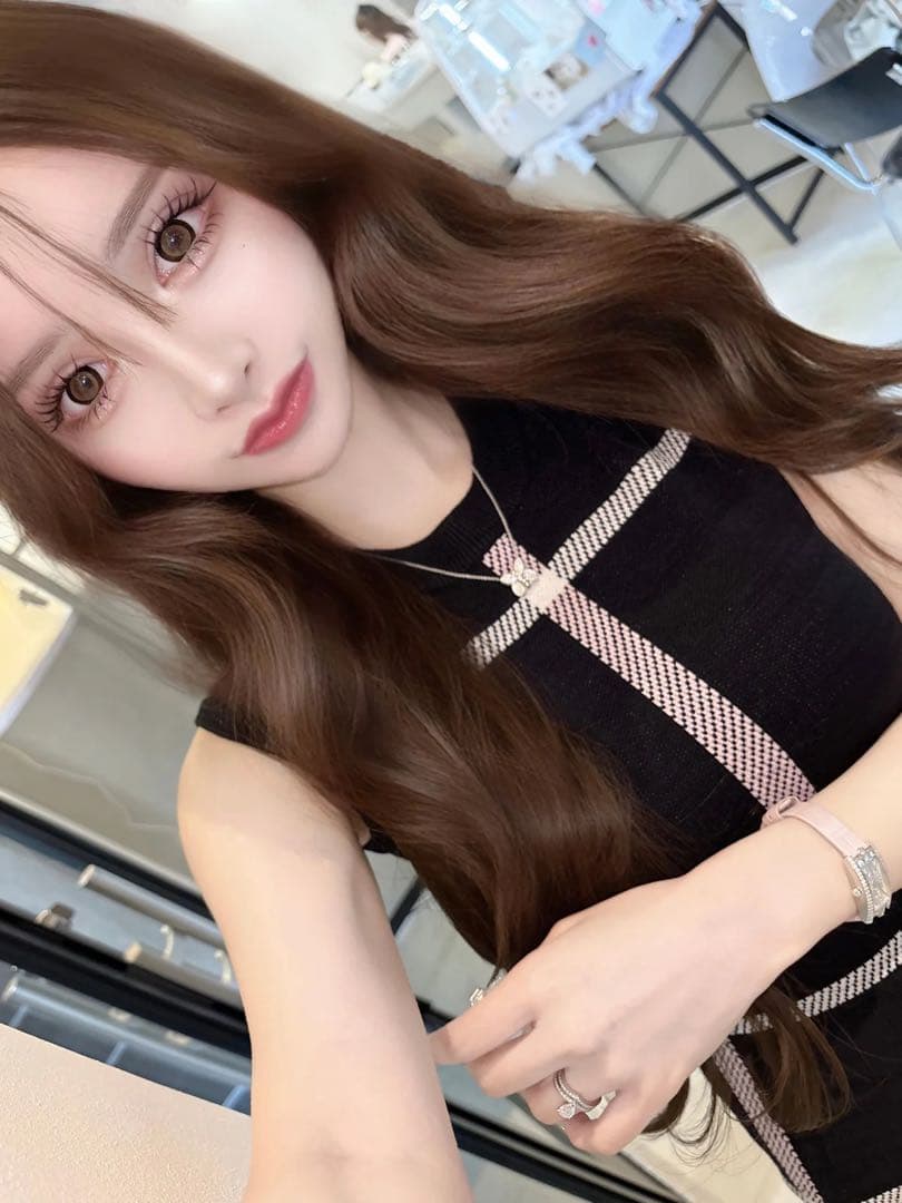 Lumignon ルミニョン love check summer knit op