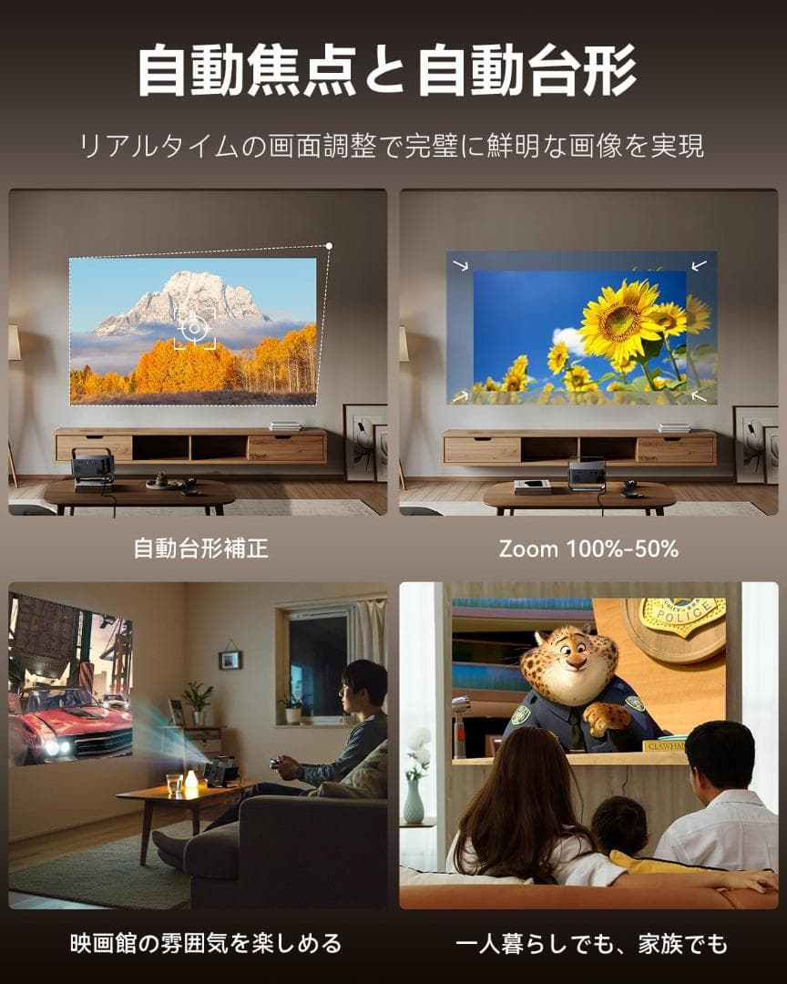 【値下げ！】Polocsh 1080P FHD プロジェクター 本体【新品】