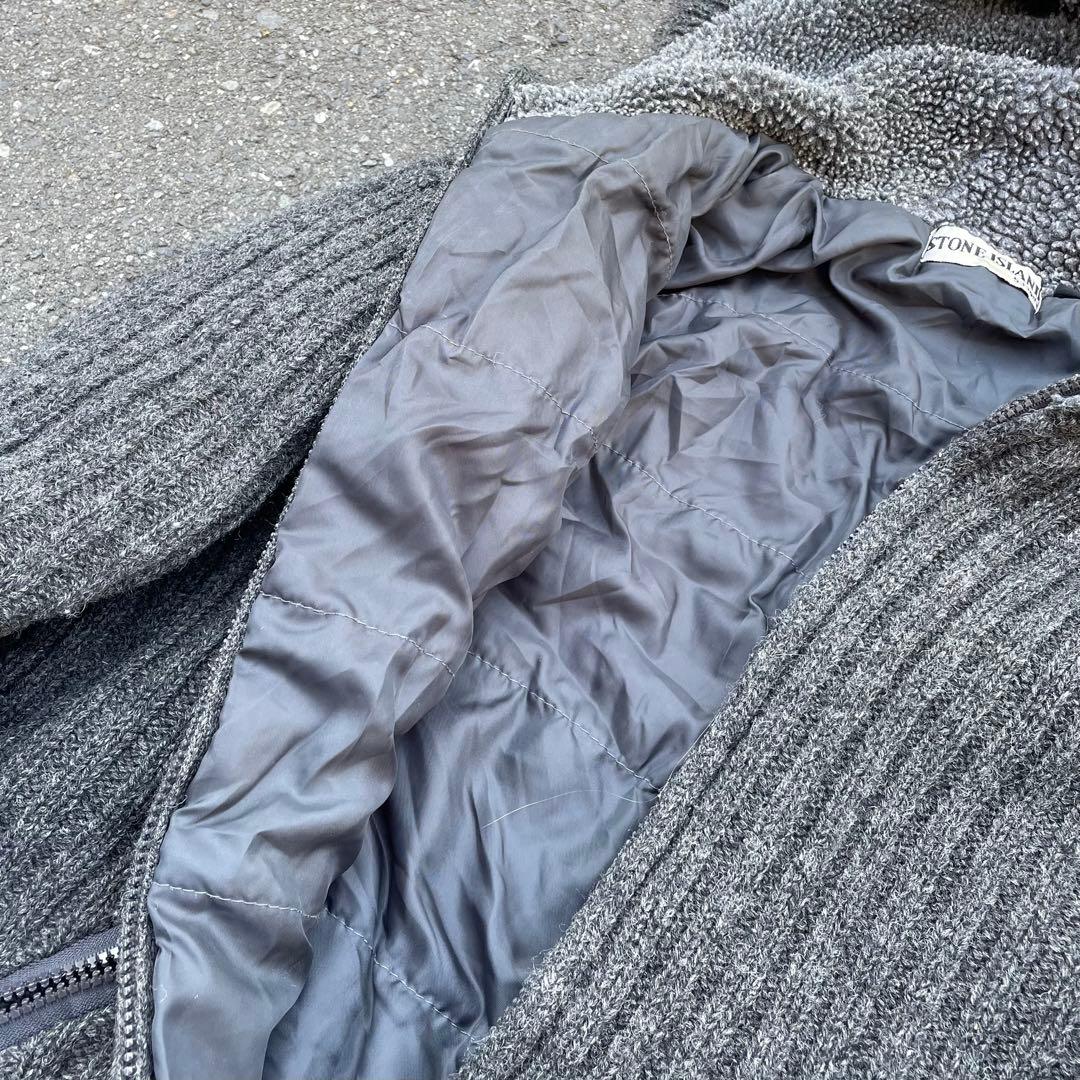 【真贋不明】Stone  ストーンアイランド ジップニットフーディ