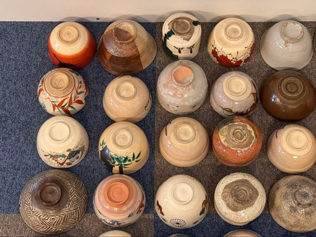 茶碗 抹茶碗 数茶碗 まとめて 60点 茶道具 箱無し 陶器 色絵 いろいろ