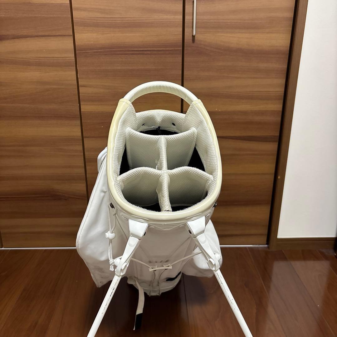 ホワイト キャディバッグ スタンド機能付き