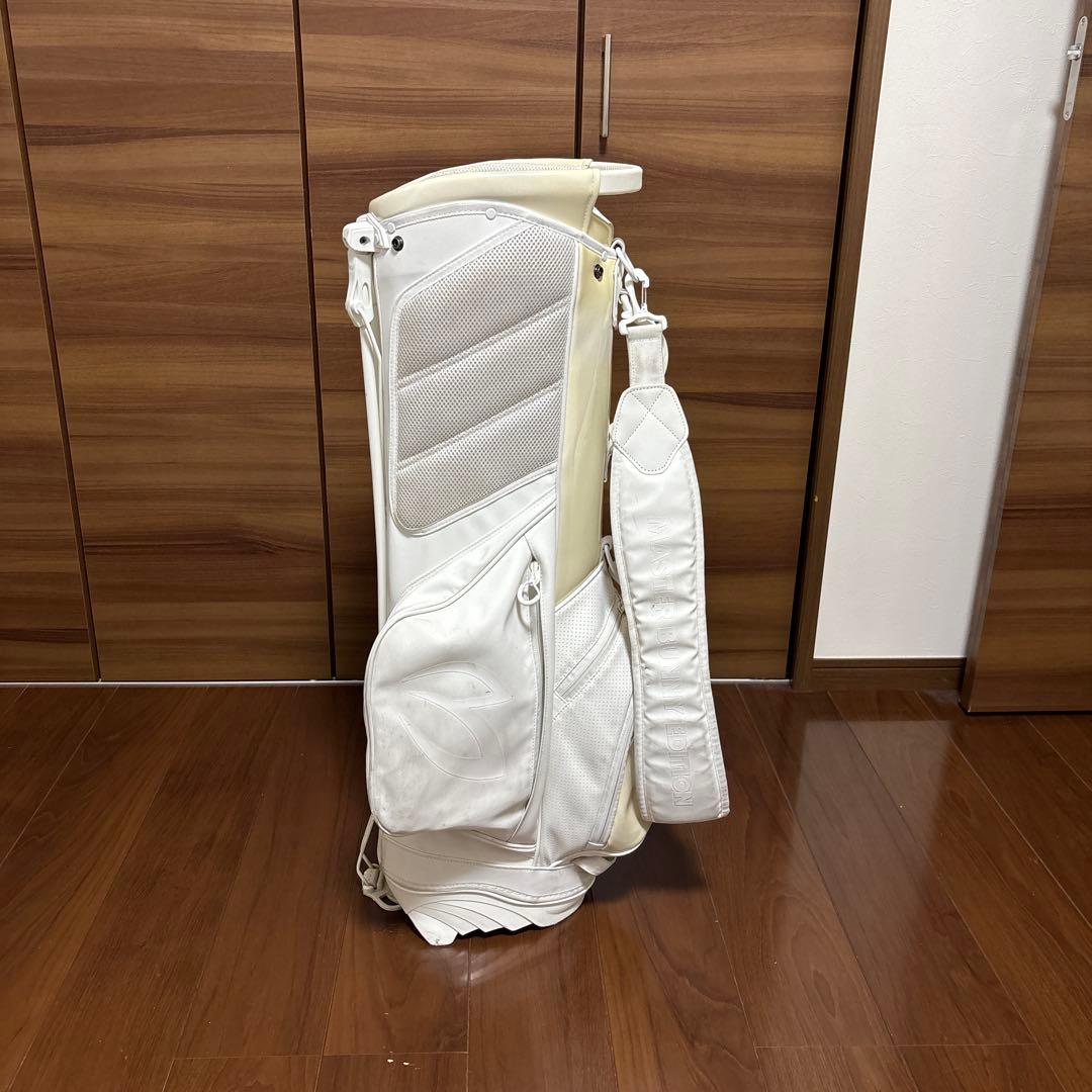 ホワイト キャディバッグ スタンド機能付き