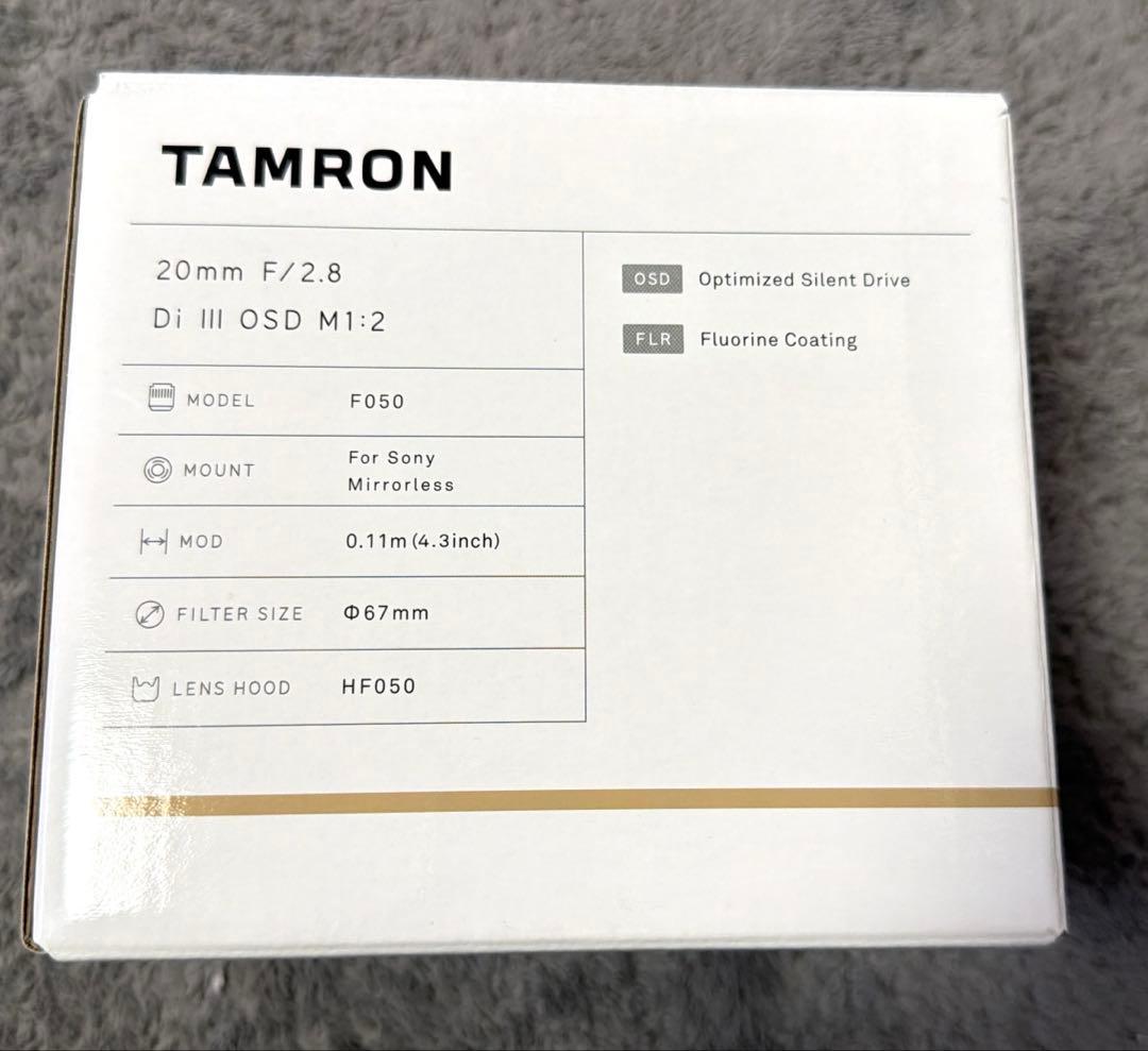 【新品未開封】タムロン 20mm F2.8 Di III OSD M1:2