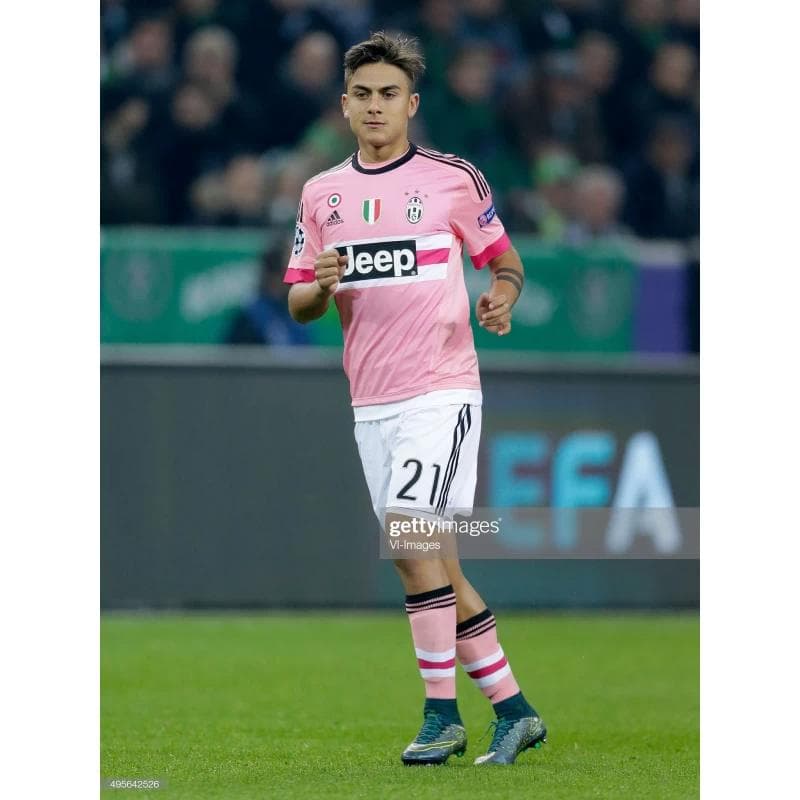 公式ユニフォーム ユベントス ディバラ 15-16 アウェイ CL パッチ全部入