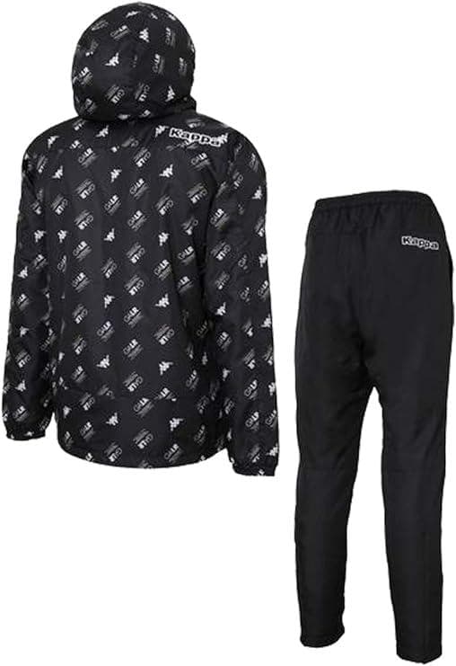 カッパ メンズ ウインドジャケット パンツ 上下セット ブラック O(XL)