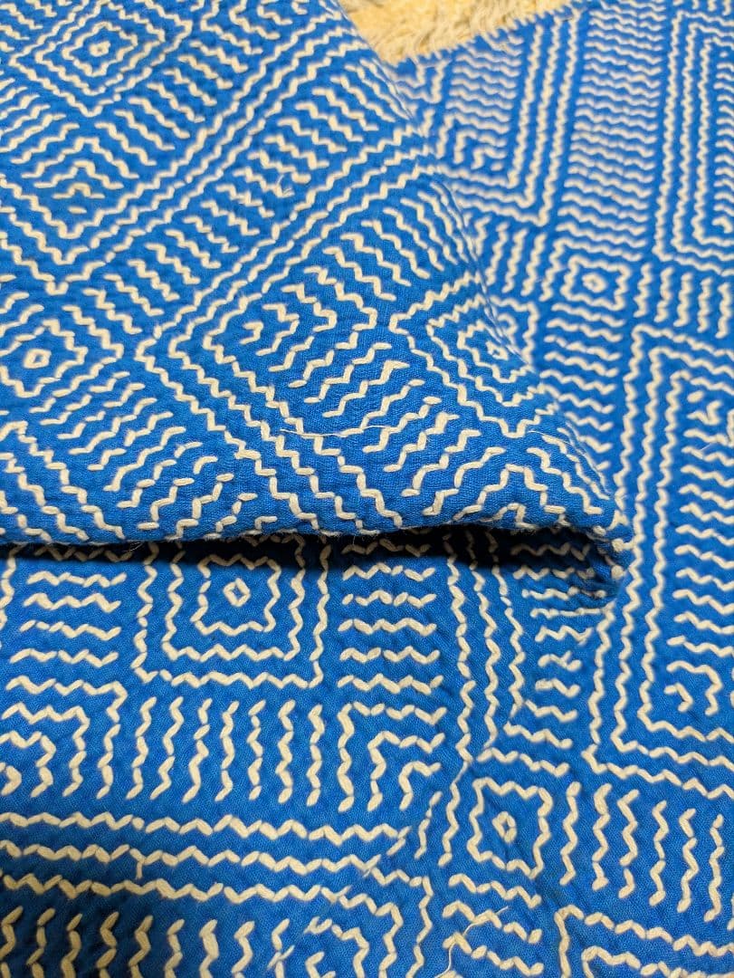 #187 ヴィンテージ ラリーキルト / カンタキルト カバー 厚手 希少 青