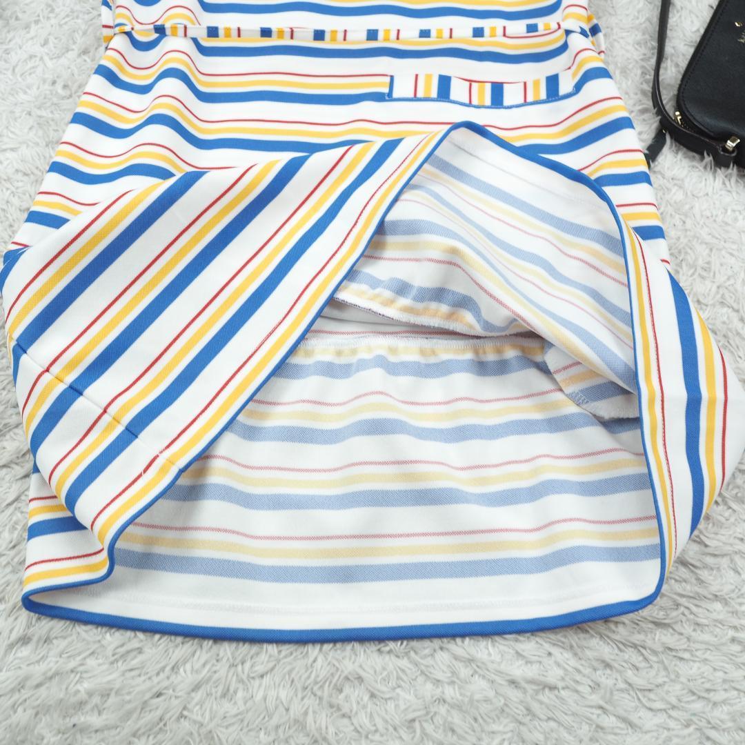 G9750*Callaway キャロウェイ☆ボーダー柄☆ゴルフ☆ワンピース☆M