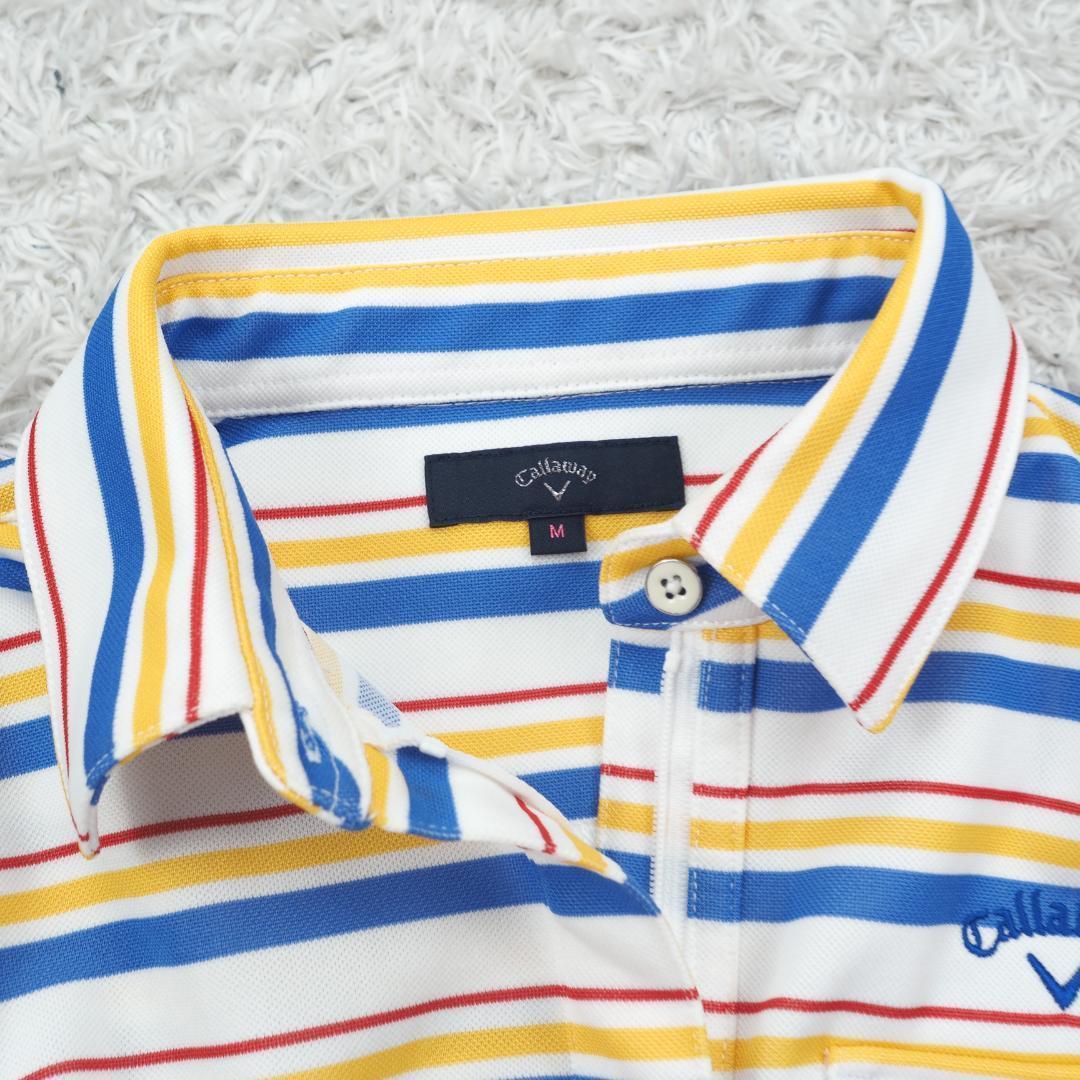 G9750*Callaway キャロウェイ☆ボーダー柄☆ゴルフ☆ワンピース☆M