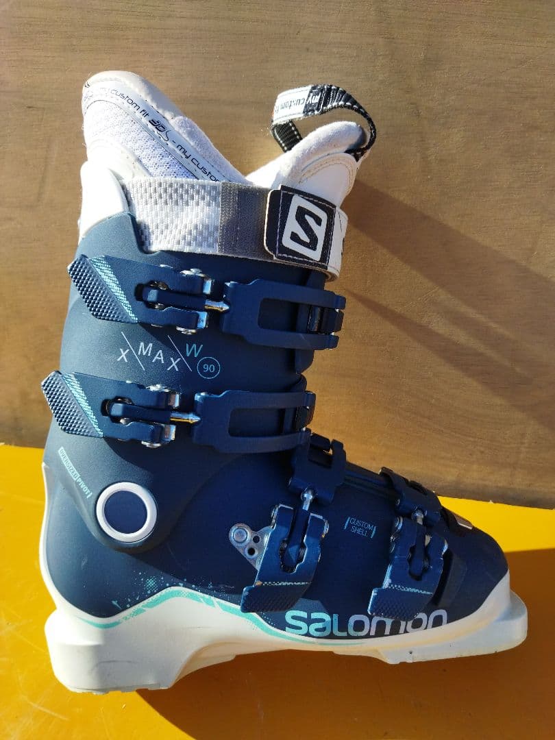 サロモン スキーブーツ 24.5cm 青系　X/MAX/W 90　女性用