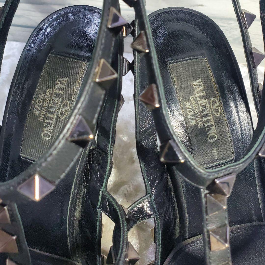 【ワケ有良品】VALENTINO 23cm パンプス ロックスタッズ 黒 36