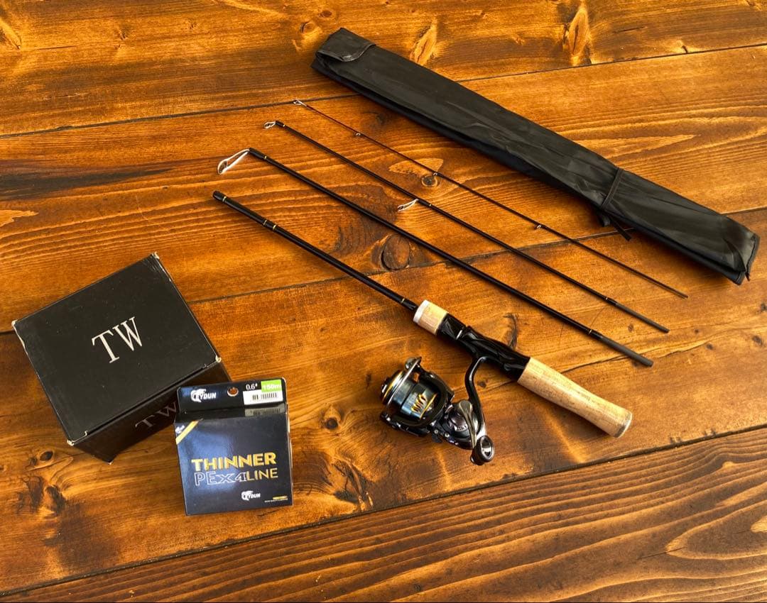 釣り竿セット　トラウトロッド　パックロッド　604UL 523UL 長さ調節可能