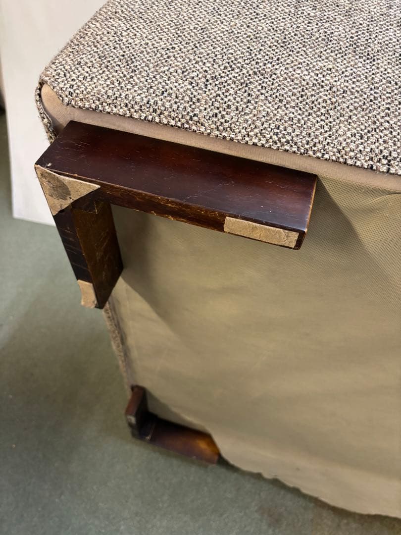 カバーリング式　ファブリックカウチソファ　クッション1個付き