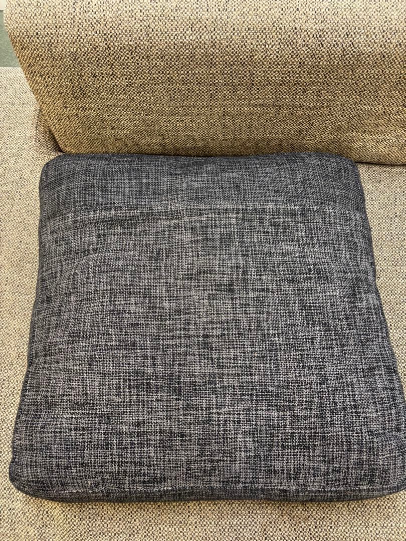 カバーリング式　ファブリックカウチソファ　クッション1個付き