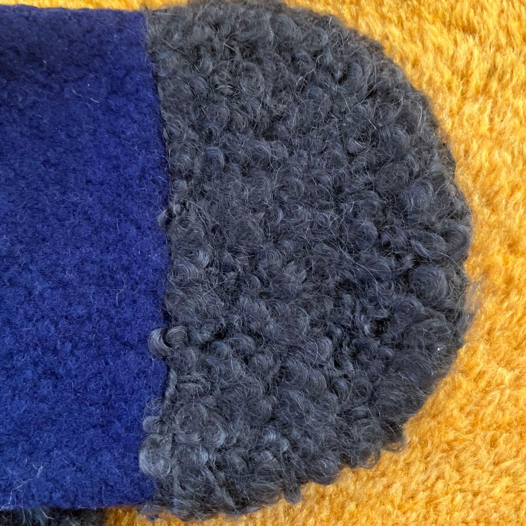 ミナペルホネン　マフラー　ネイビー　新品