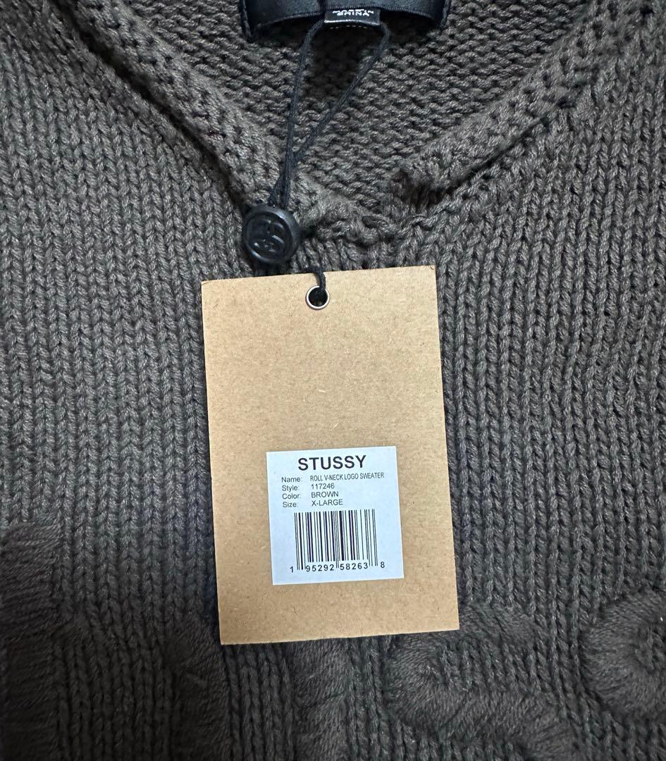 【新品希少】stussy ブラウン ニットセーター