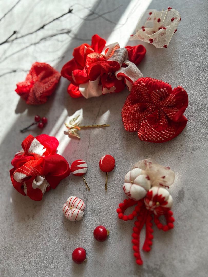 w*4様 七五三　七五三髪飾り　ヘッドドレス　着物髪飾り　リメイク髪飾り　043