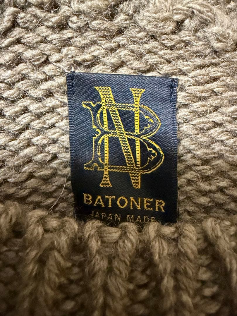 batoner ビンテージラグランクルーネックニット M シルク アルパカ混